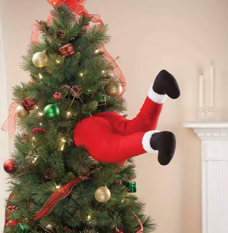 Moving Santa Stuck In Tree